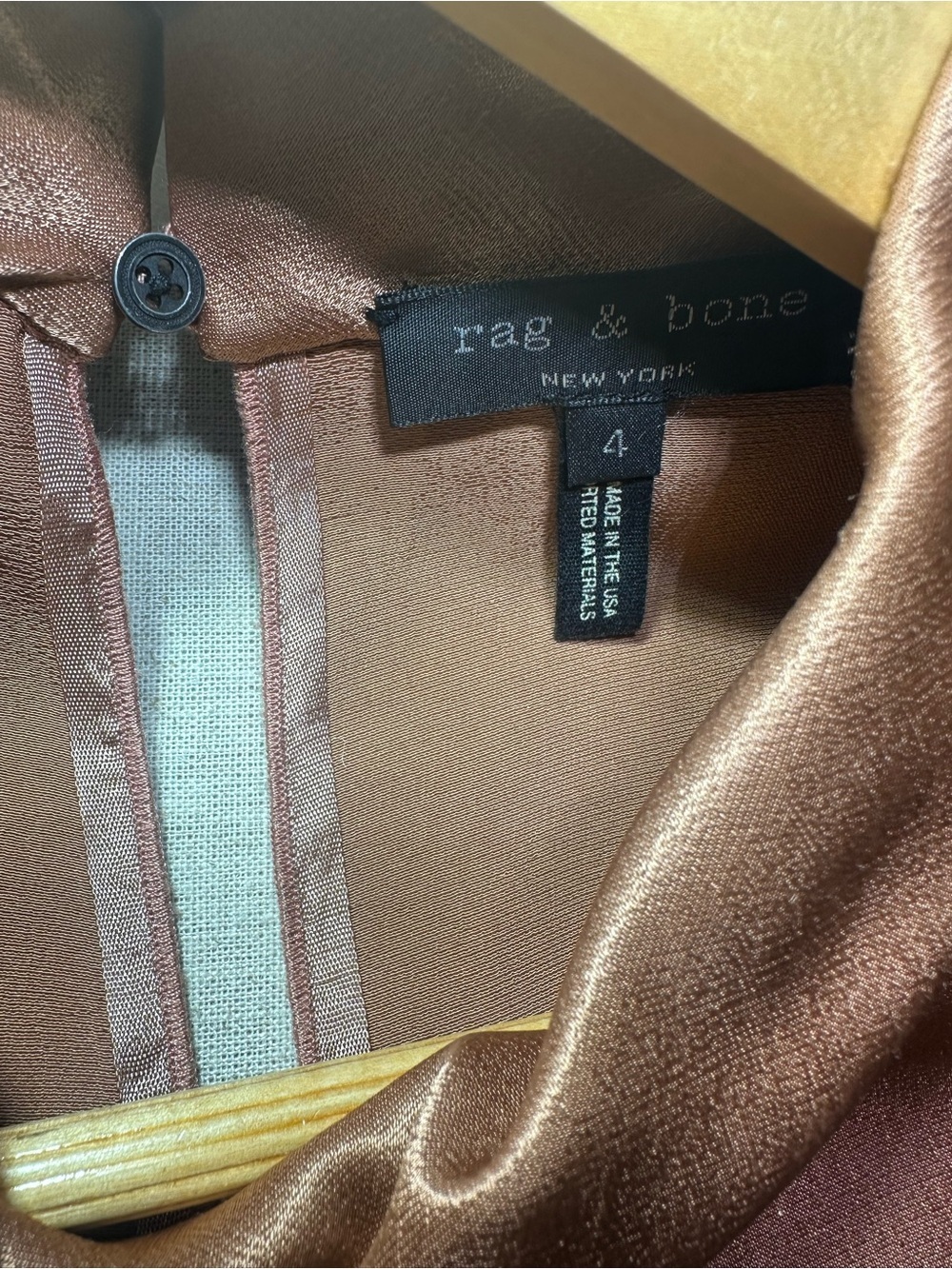 Rag & Bone Satin Copper Shift Dress Women’s Size 4 #chic #classic - Picture 5 of 7